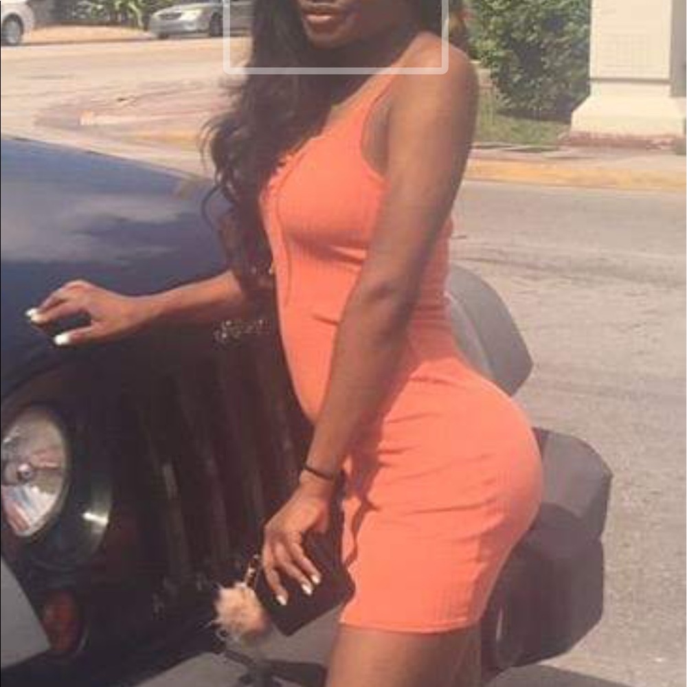 Cute simple orange tank dress